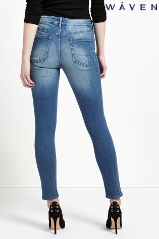 Waven Super Skinny Jean With Rip And Repair Detail On Knees